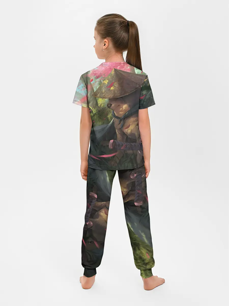 Детская пижама с брюками / Собака Самурай плачет мем