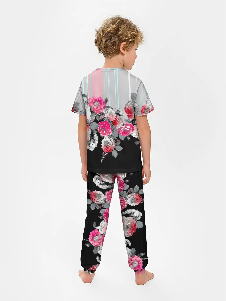 Детская пижама с брюками / Розы