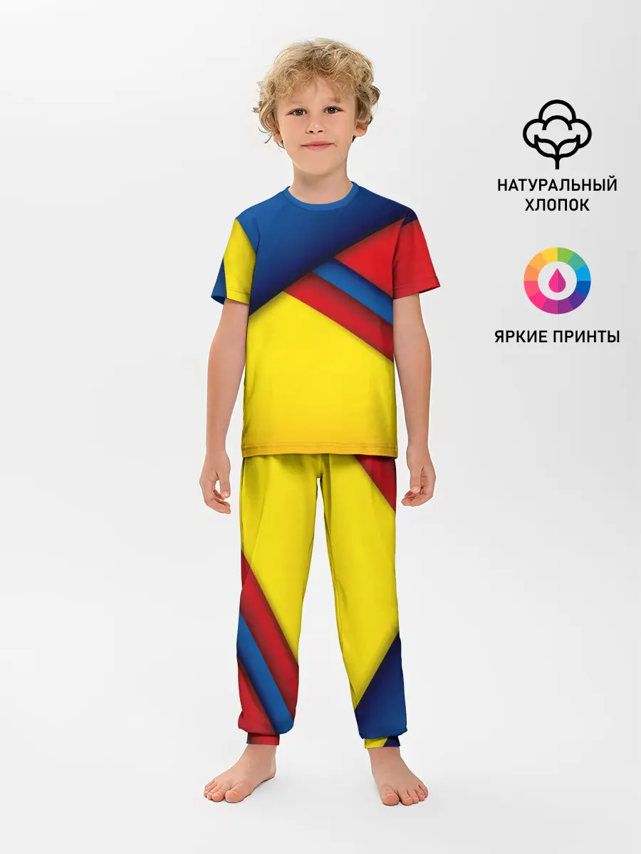 Детская пижама с брюками / Яркие краски
