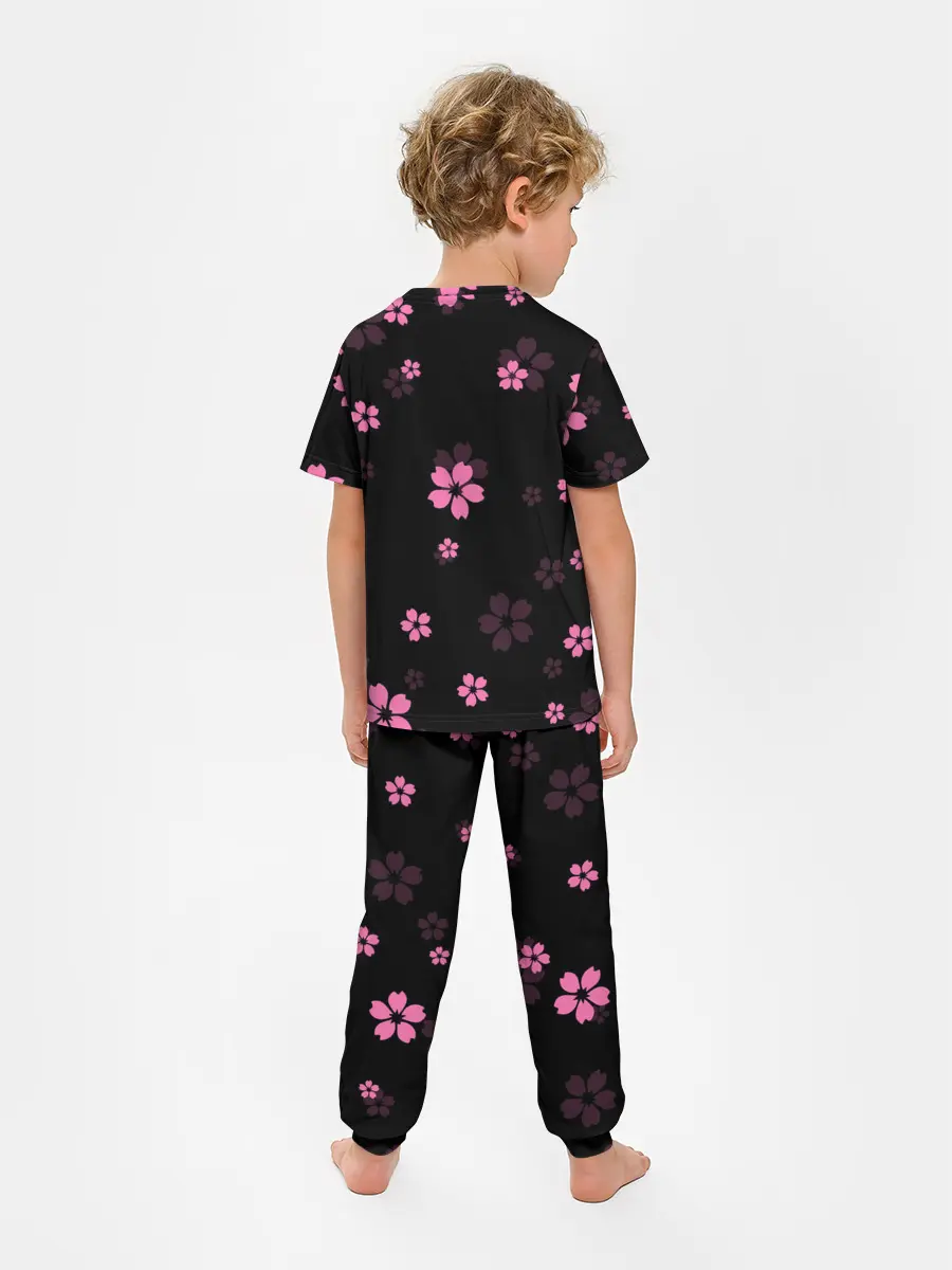 Детская пижама с брюками / САКУРА ВИШНЯ ЛЕПЕСТКИ