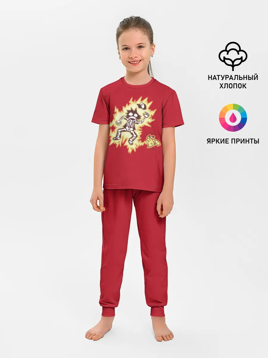 Детская пижама с брюками / Знакомство с Пикачу
