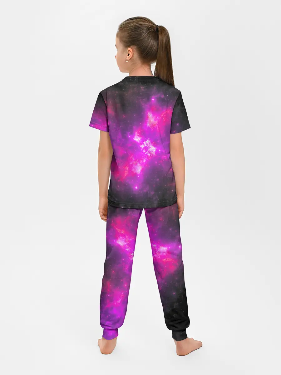 Детская пижама с брюками / Аниме Девушка | Розовый Космос