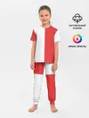 Детская пижама с брюками / Красно-белая форма
