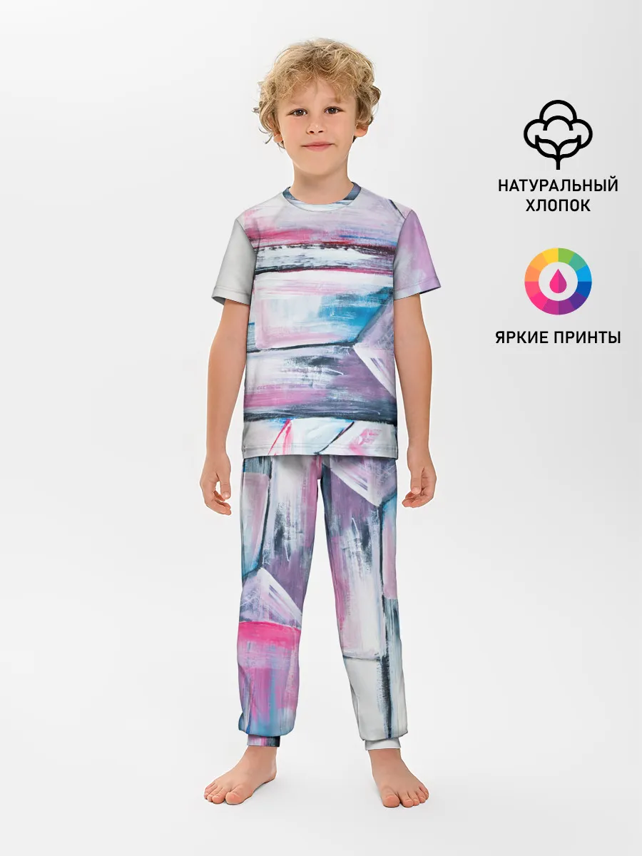 Детская пижама с брюками / Цветные мелки