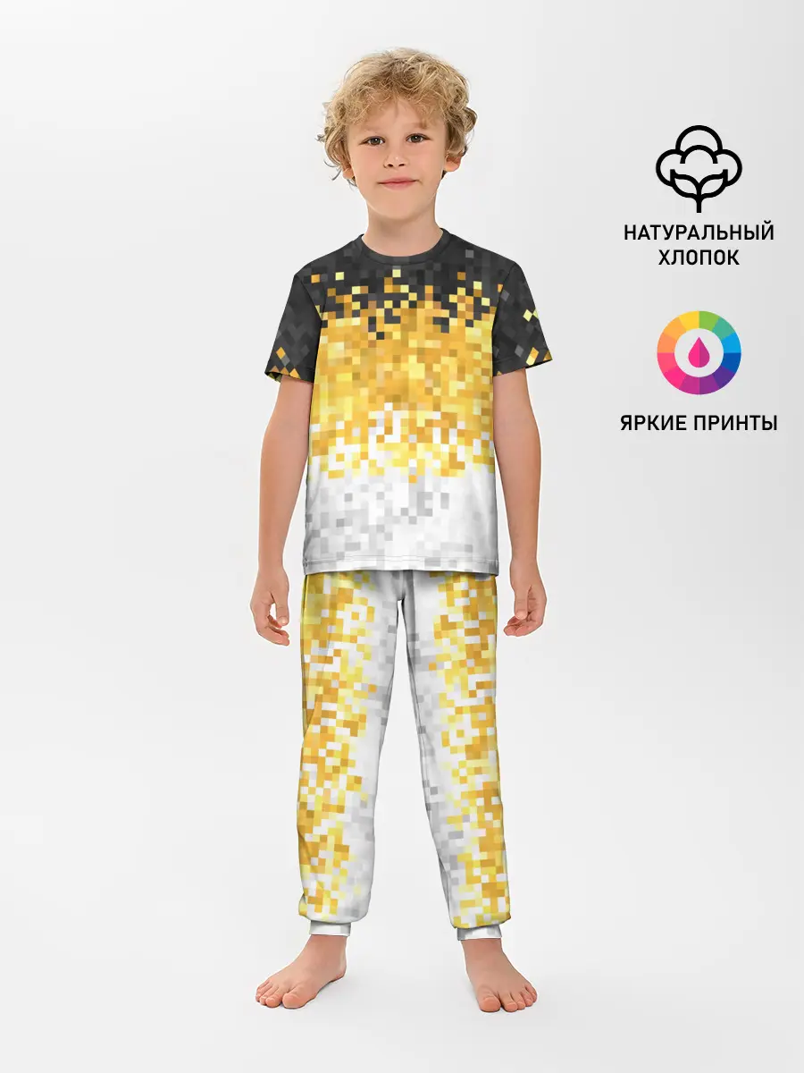 Детская пижама с брюками / 1858 Имперский флаг пикселами