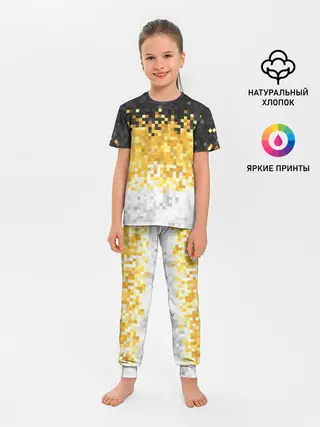 Детская пижама с брюками / 1858 Имперский флаг пикселами