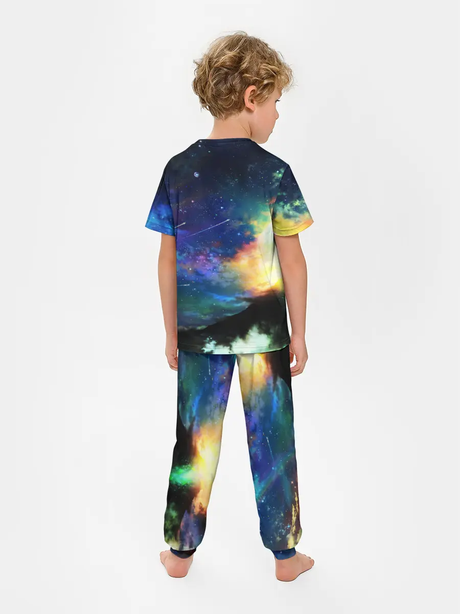 Детская пижама с брюками / Космические краски
