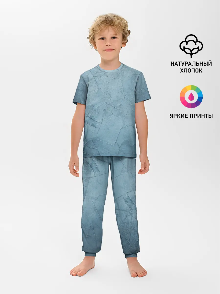 Детская пижама с брюками / Оттенки синего