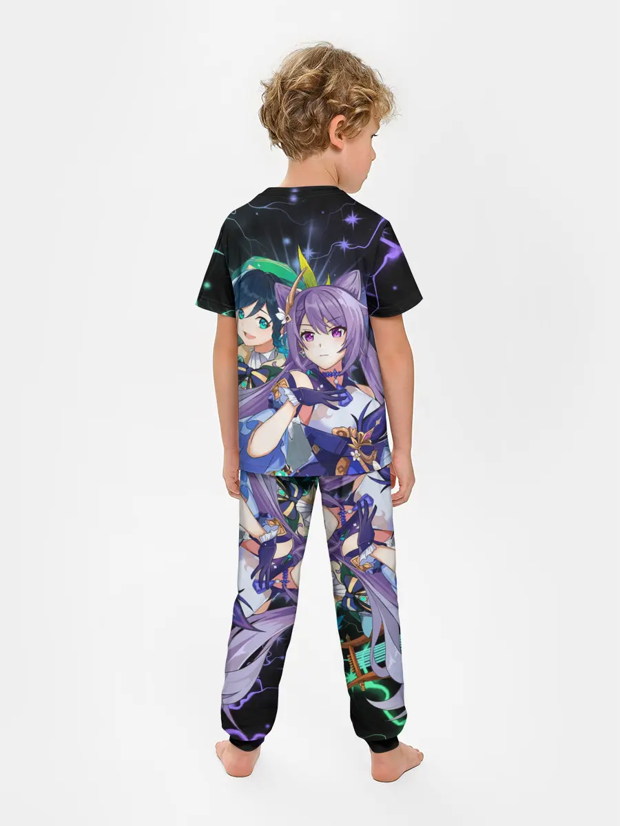 Детская пижама с брюками / Венти и Кэ Цин, Genshin Impact