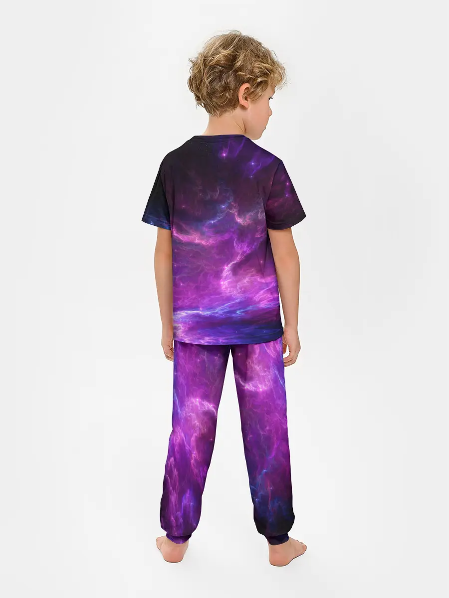 Детская пижама с брюками / Космическое небо