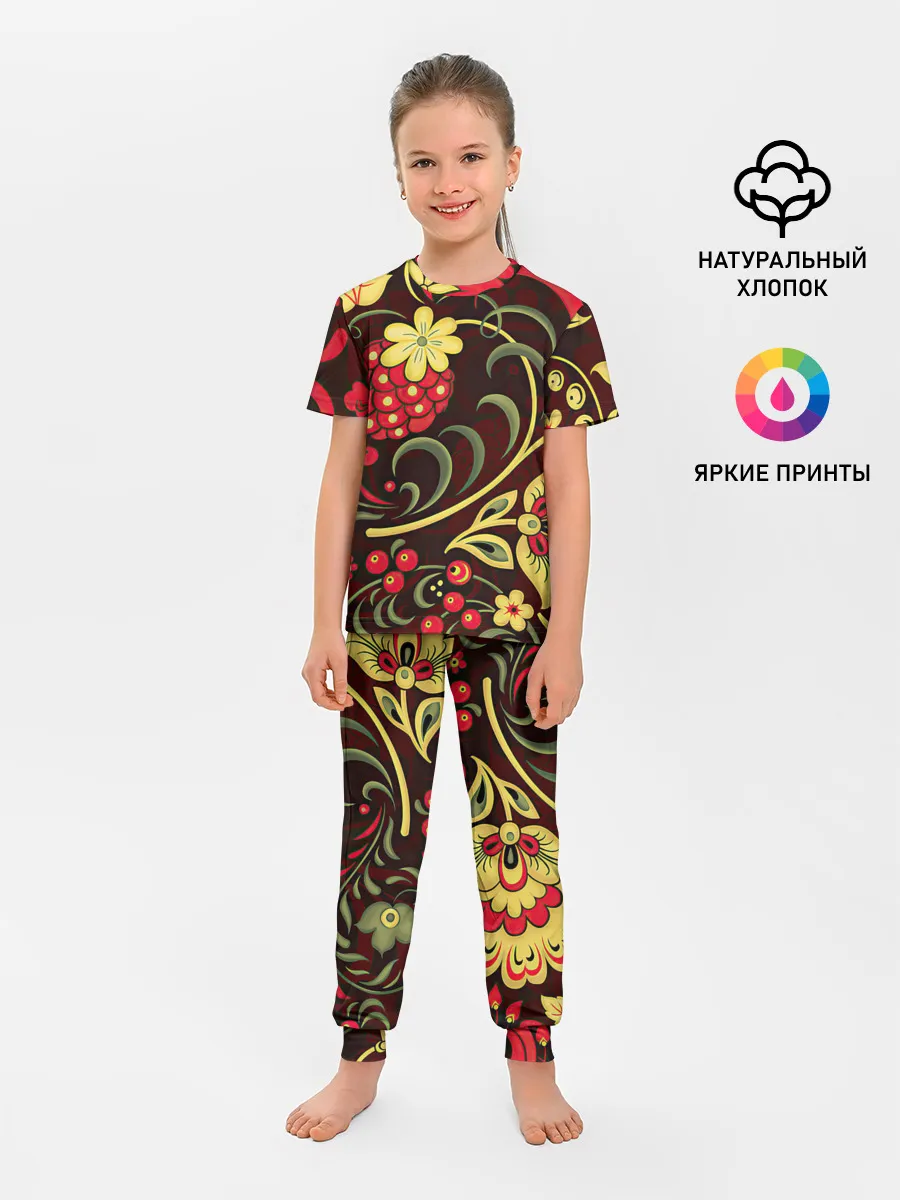 Детская пижама с брюками / Хохлома