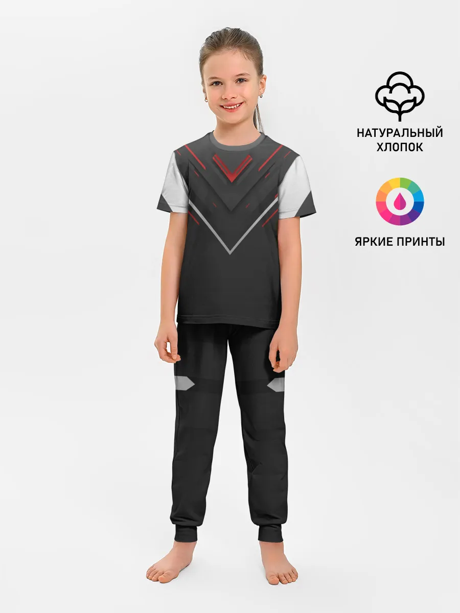 Детская пижама с брюками / футуристический вектор