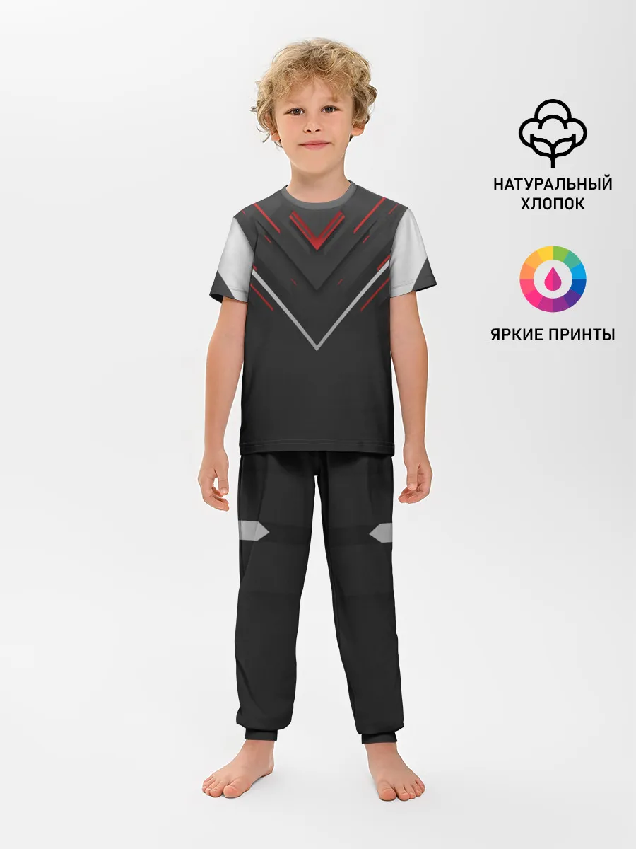 Детская пижама с брюками / футуристический вектор