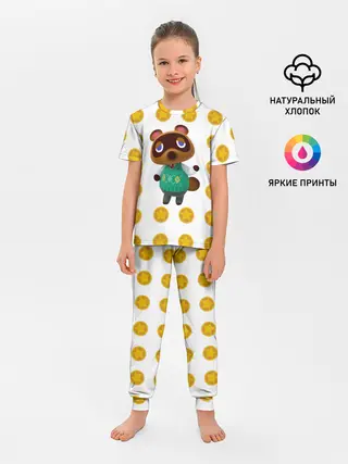 Детская пижама с брюками / Animal crossing - Nook