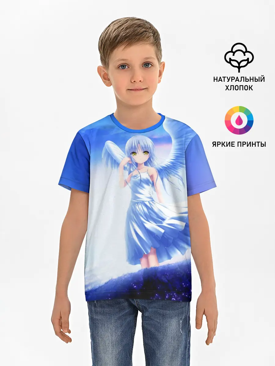Детская базовая футболка / Аниме ангел