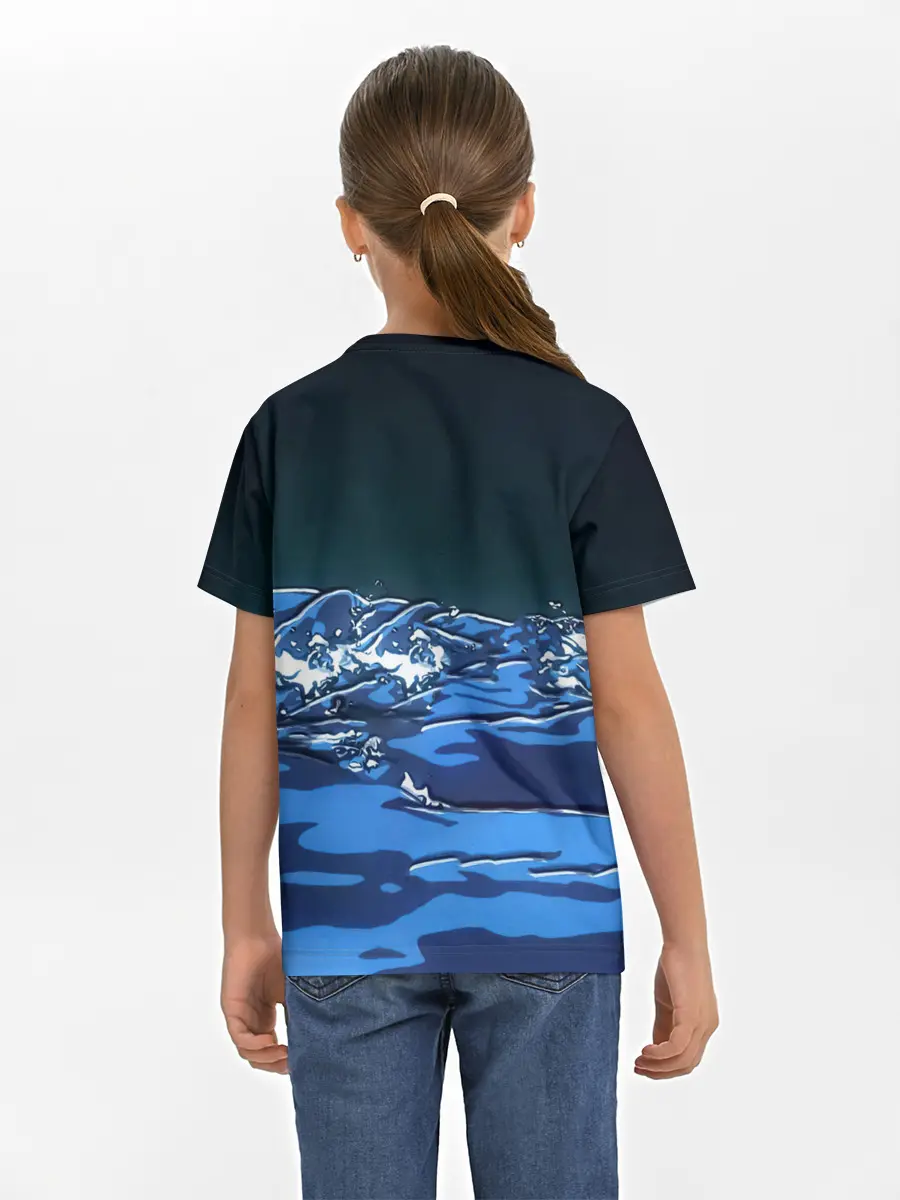 Детская базовая футболка / Гию Томиока Кокушибо Kimetsu no Yaiba