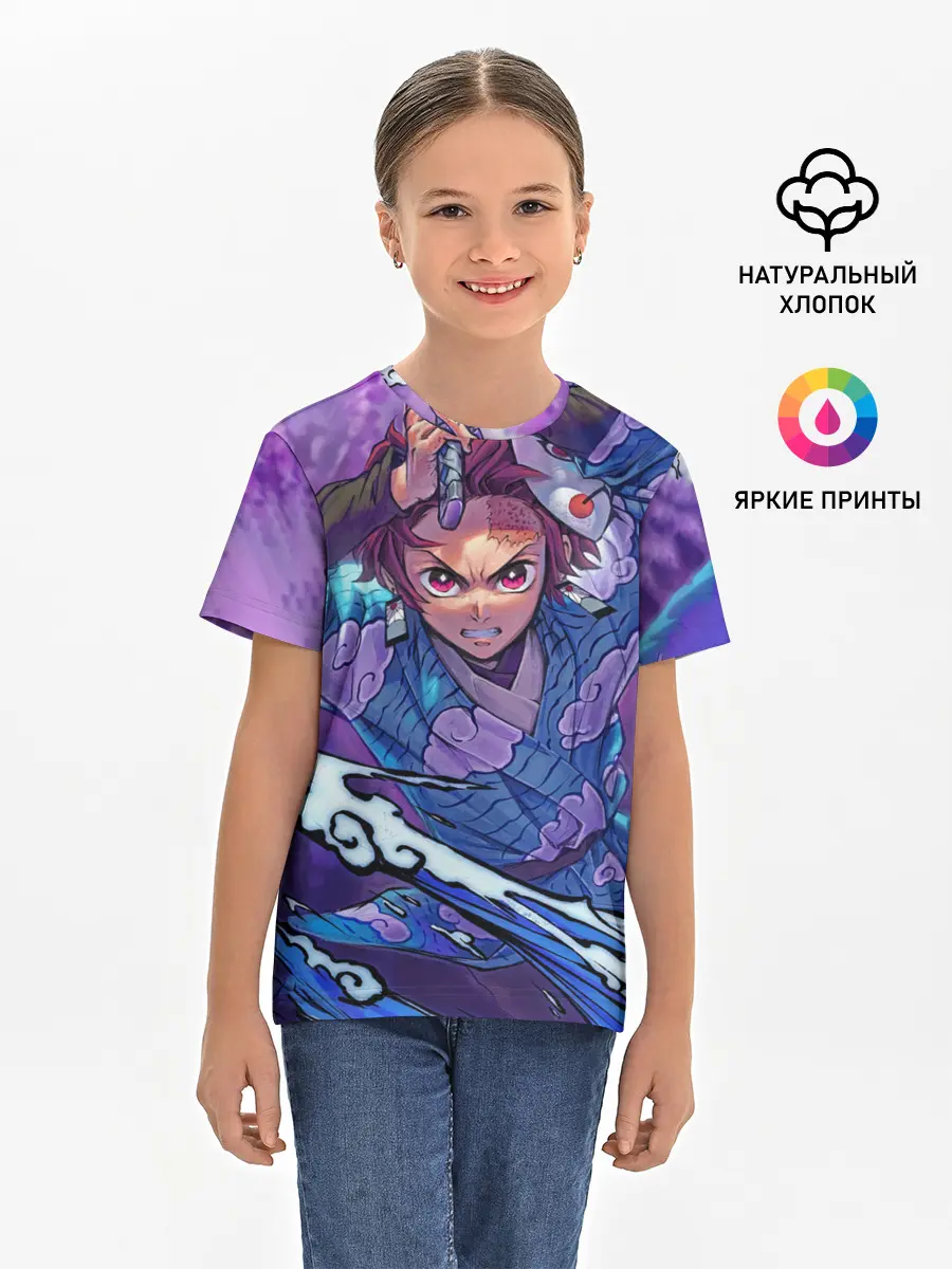 Детская базовая футболка / Танджиро камадо Клинок Демонов