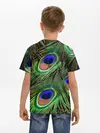 Детская базовая футболка / Перья павлина #1