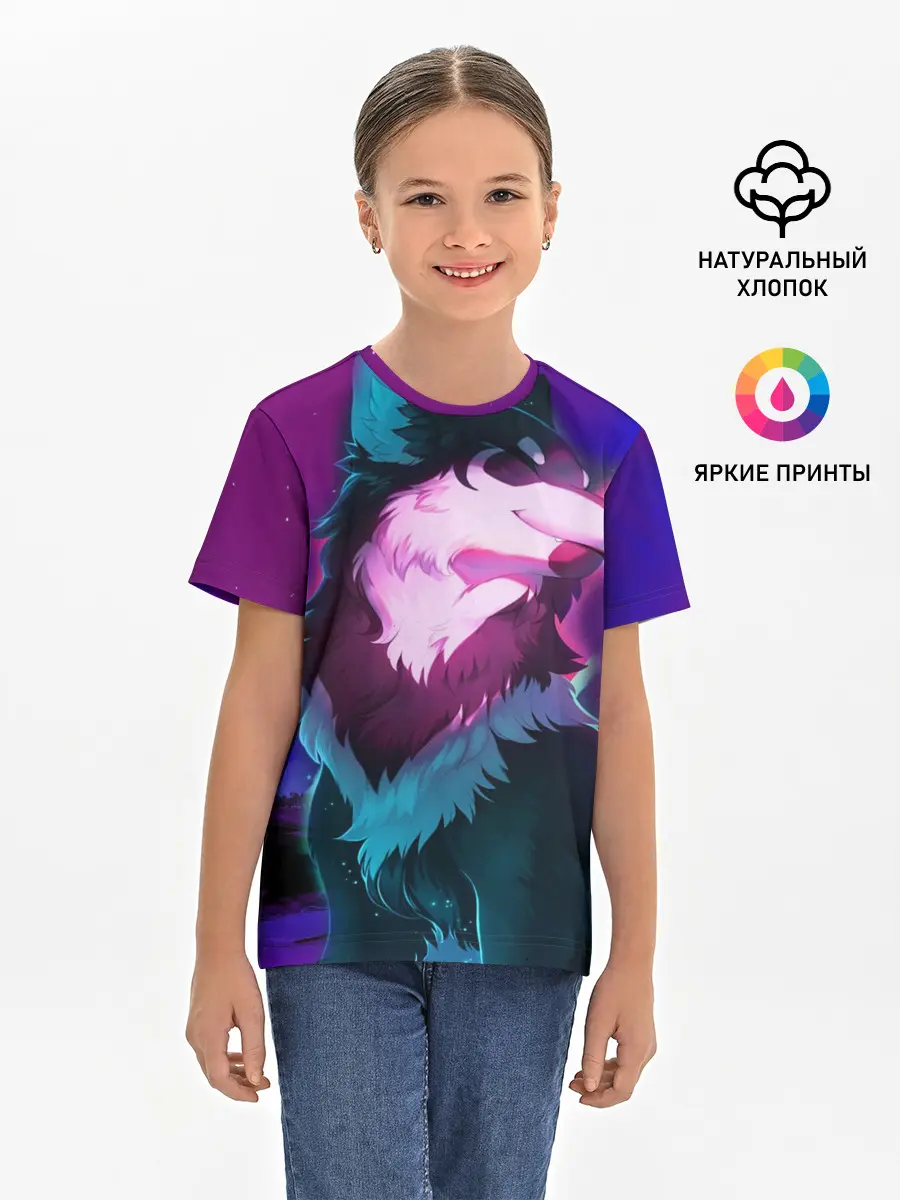 Детская базовая футболка / Сказочный волк