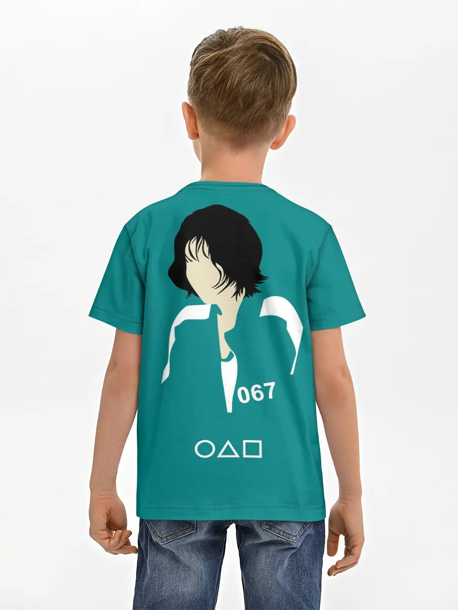 Детская базовая футболка / Игра в кальмара: Кан Сэ Бёк 067