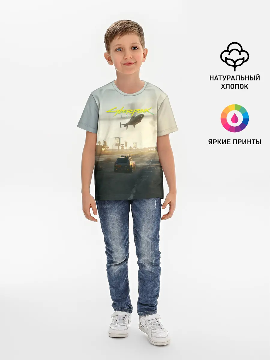 Детская базовая футболка / CYBERPUNK 2077 | КИБЕРПАНК