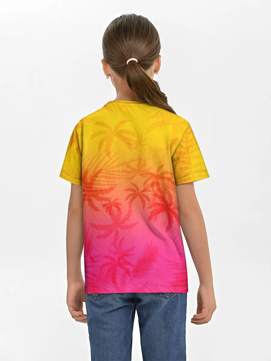 Детская базовая футболка / РЕТРО ПАЛЬМЫ