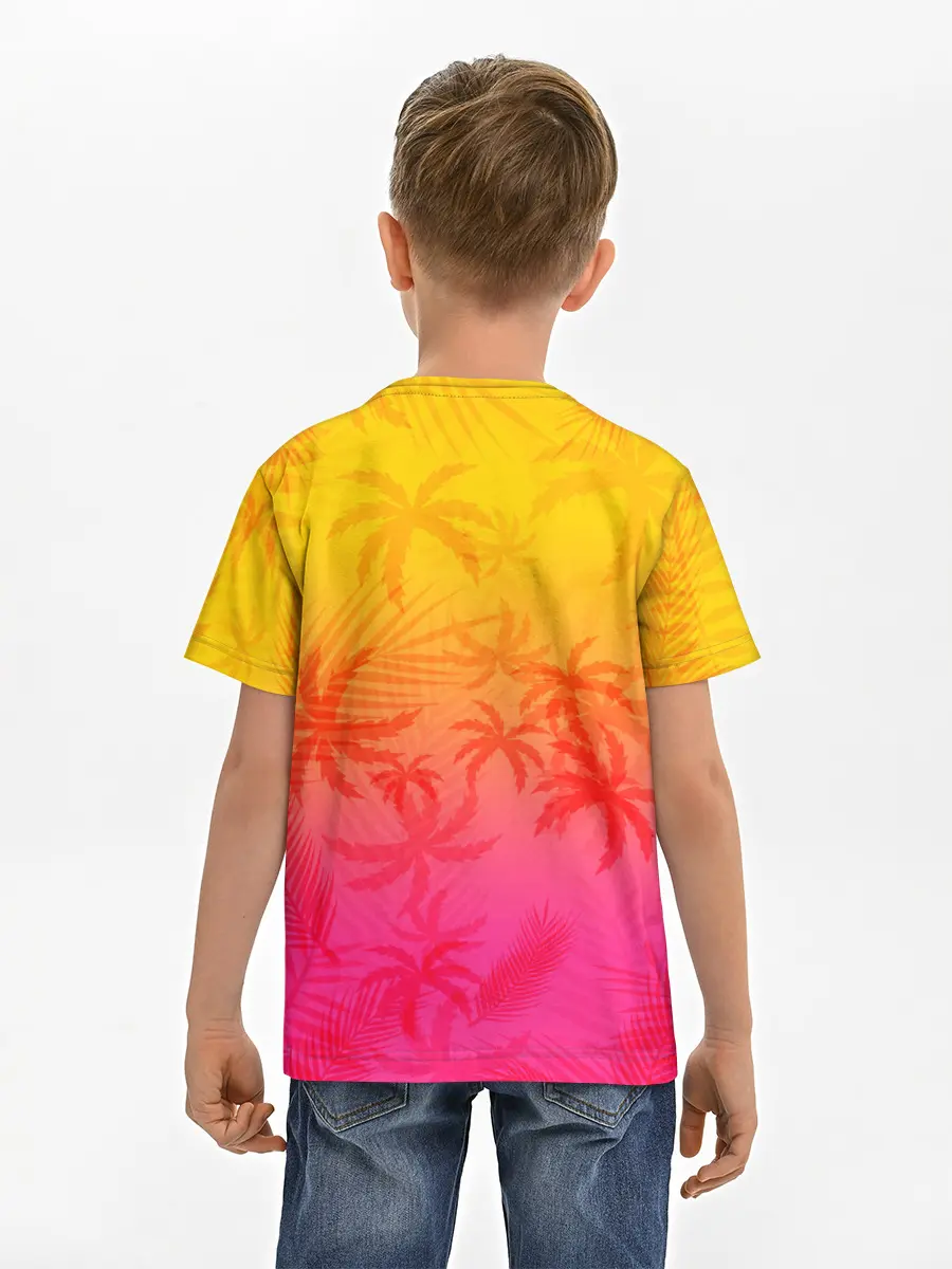 Детская базовая футболка / РЕТРО ПАЛЬМЫ