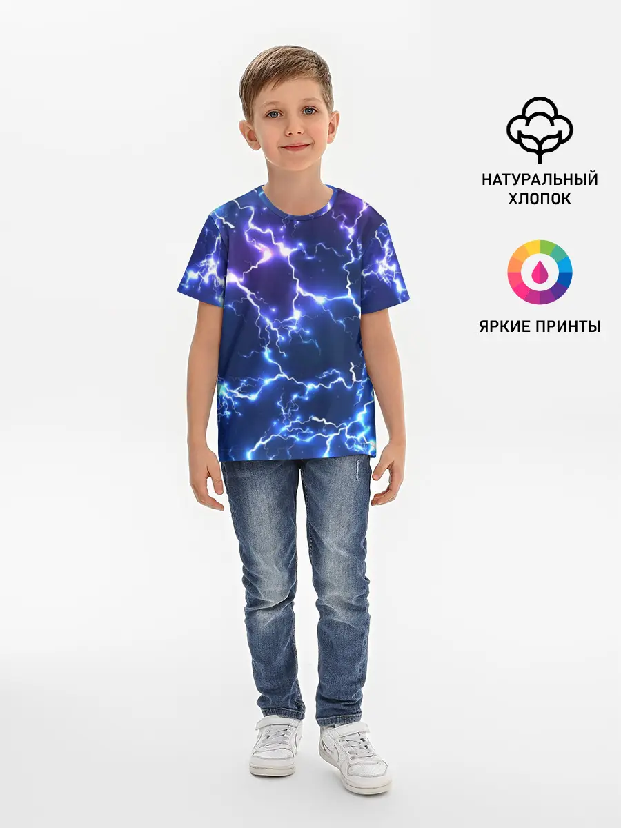 Детская базовая футболка / Молнии | Flash