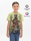 Детская базовая футболка / лесной волшебник акварель
