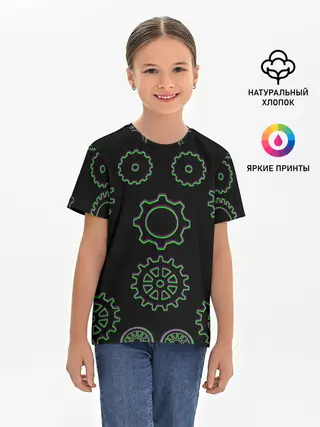 Детская базовая футболка / Gears steampunk
