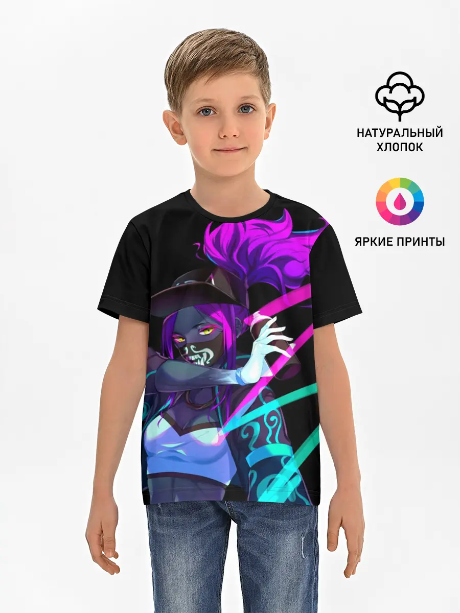 Детская базовая футболка / KDA. Akali