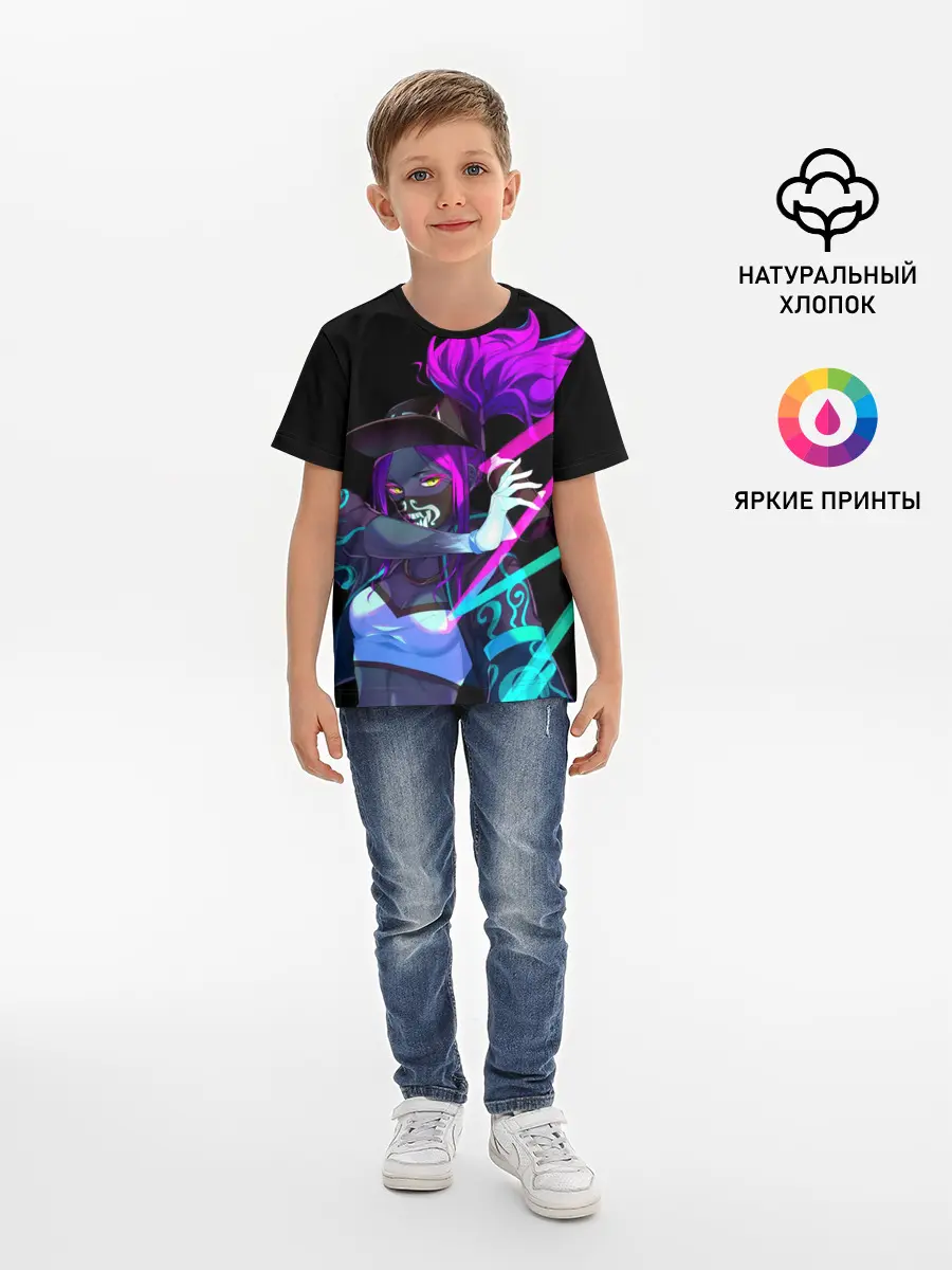 Детская базовая футболка / KDA. Akali