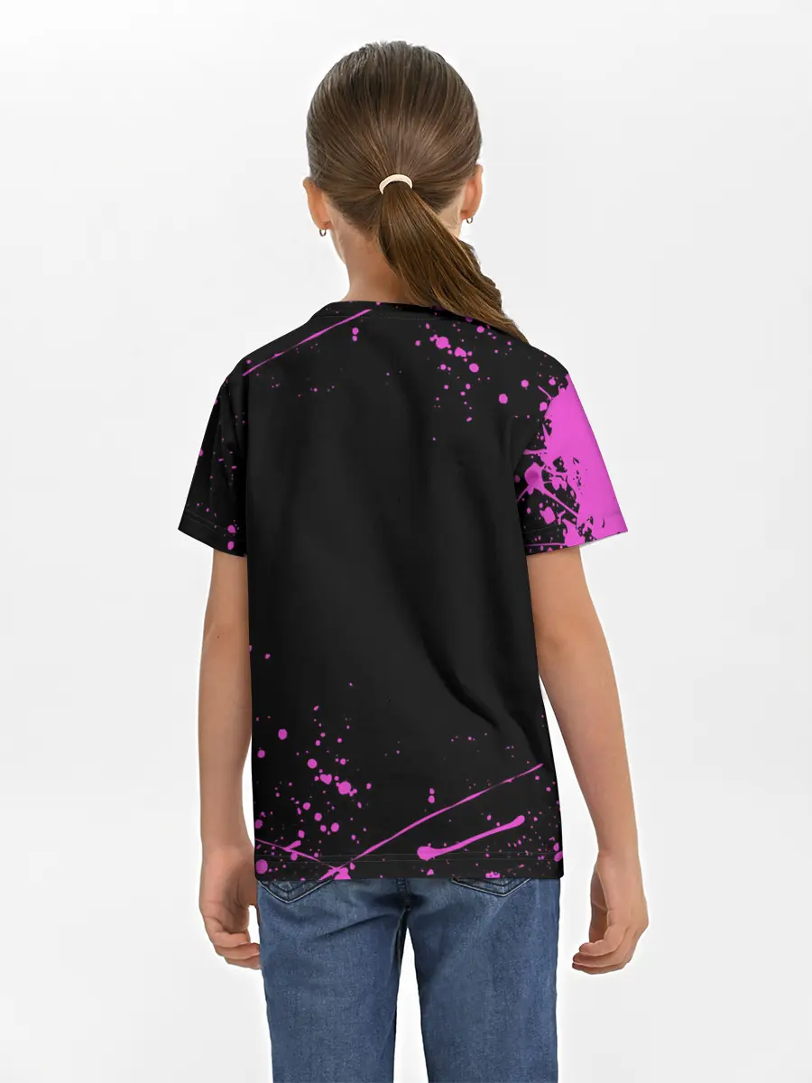 Детская базовая футболка / Кира джоджо фиолетовые брызги