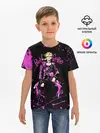 Детская базовая футболка / Кира джоджо фиолетовые брызги