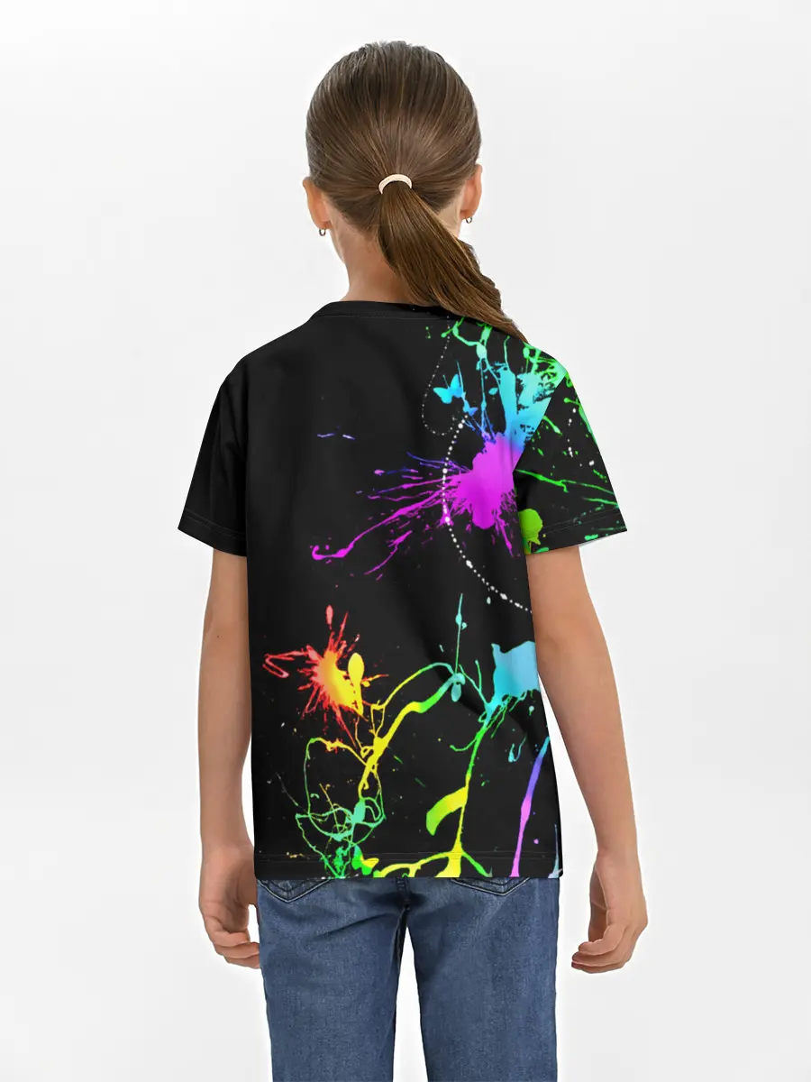 Детская базовая футболка / НЕОНОВЫЕ КРАСКИ