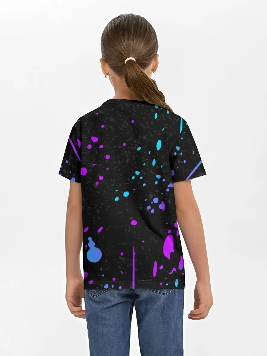 Детская базовая футболка / ONE PIECE / ВАН ПИС / НЕОН