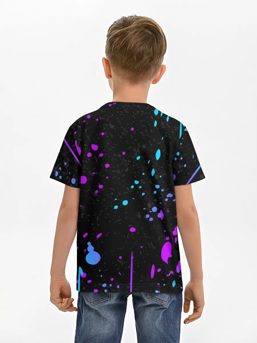 Детская базовая футболка / ONE PIECE / ВАН ПИС / НЕОН