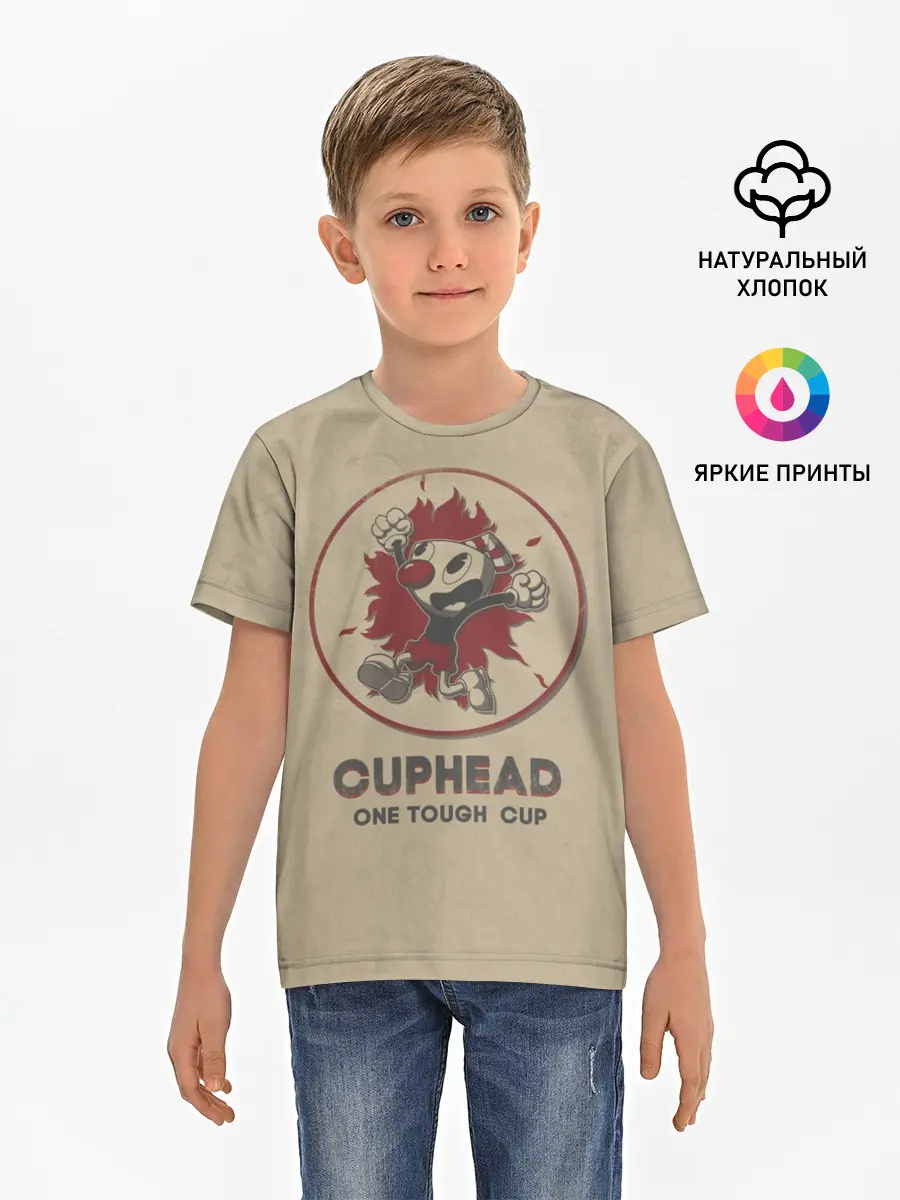 Детская базовая футболка / Cuphead