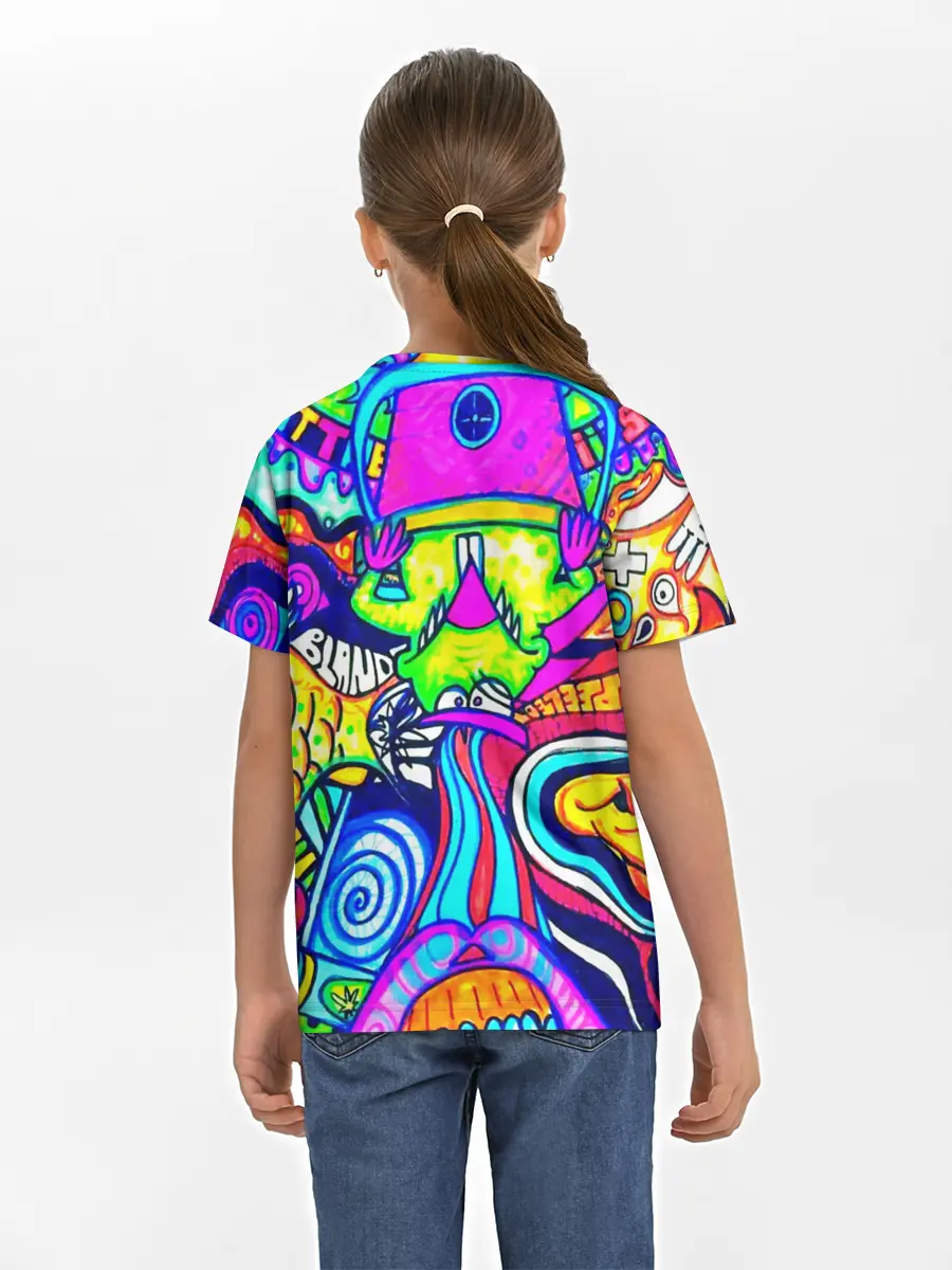 Детская базовая футболка / КИСЛОТНЫЕ РИСУНОК