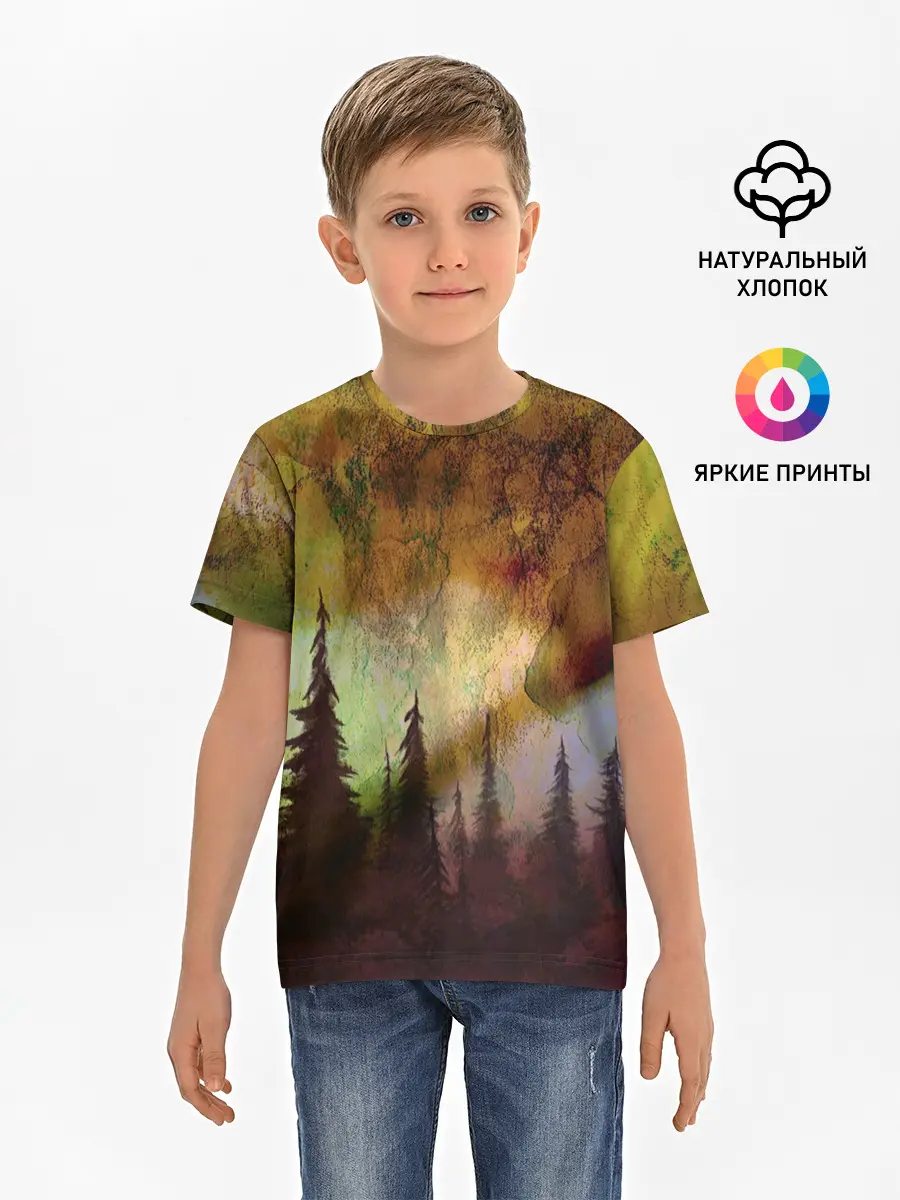 Детская базовая футболка / СТРАШНЫЙ ЛЕС