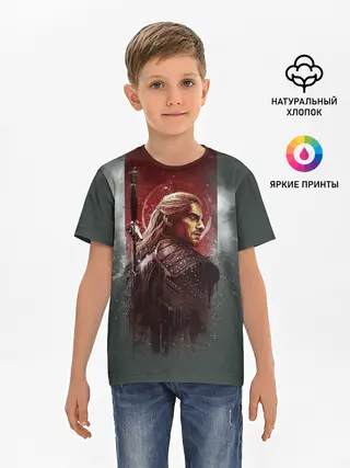 Детская базовая футболка / The Wticher 3D