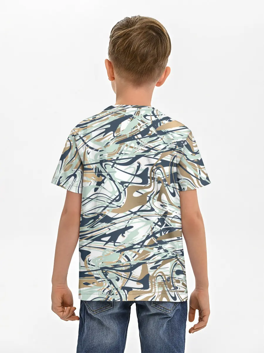 Детская базовая футболка / Узор красками