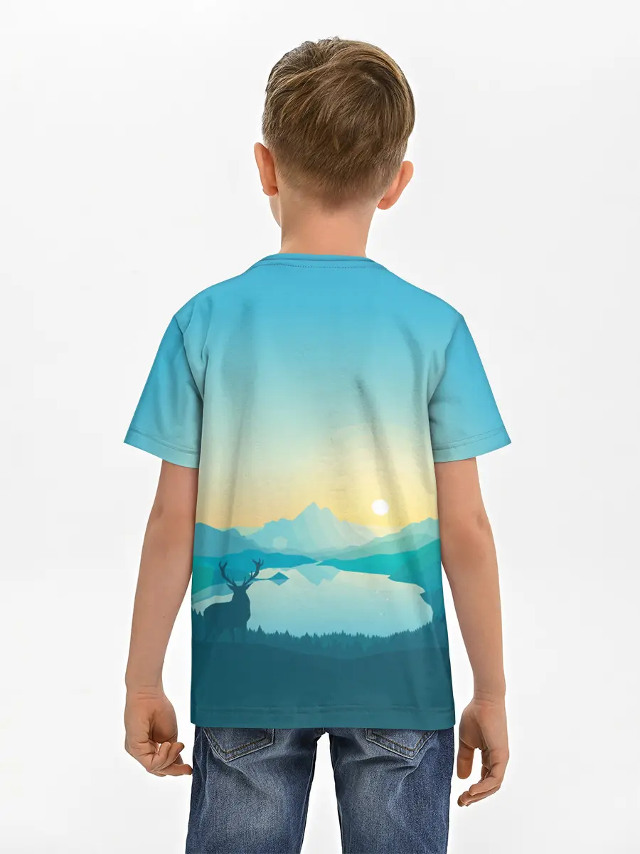 Детская базовая футболка / Векторная природа