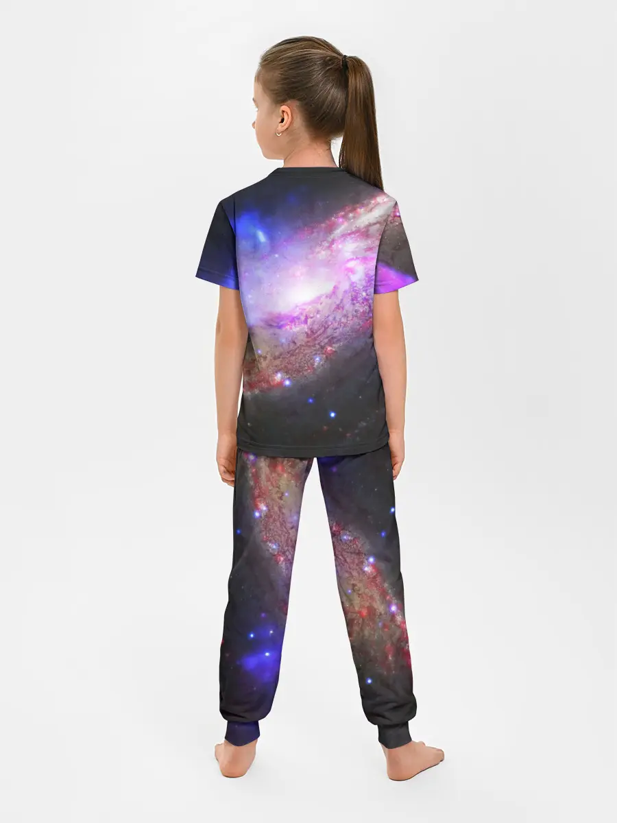 Детская пижама с брюками / Космическая спираль