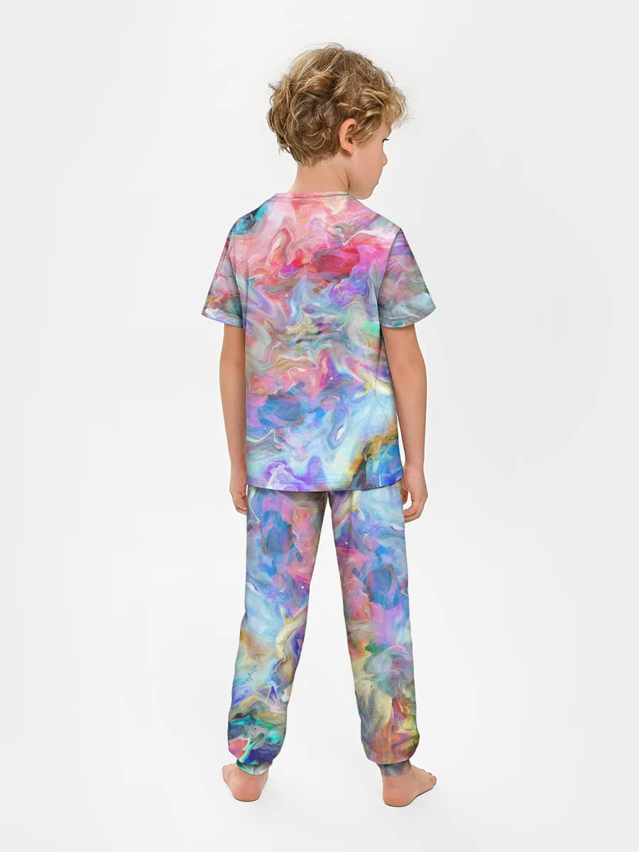 Детская пижама с брюками / Радужное небо