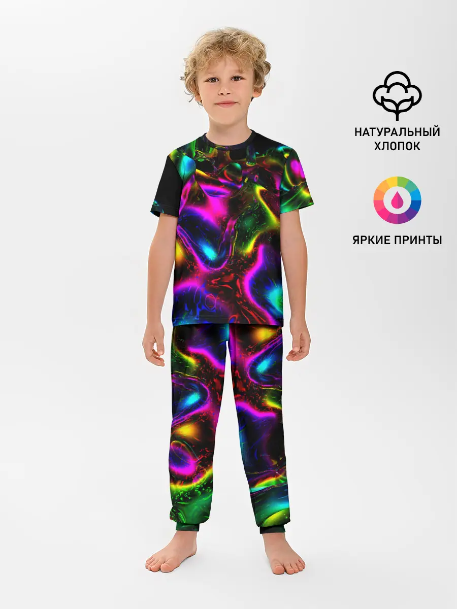 Детская пижама с брюками / В НЕОНЕ