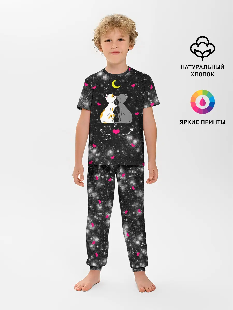 Детская пижама с брюками / Кошачья Любовь