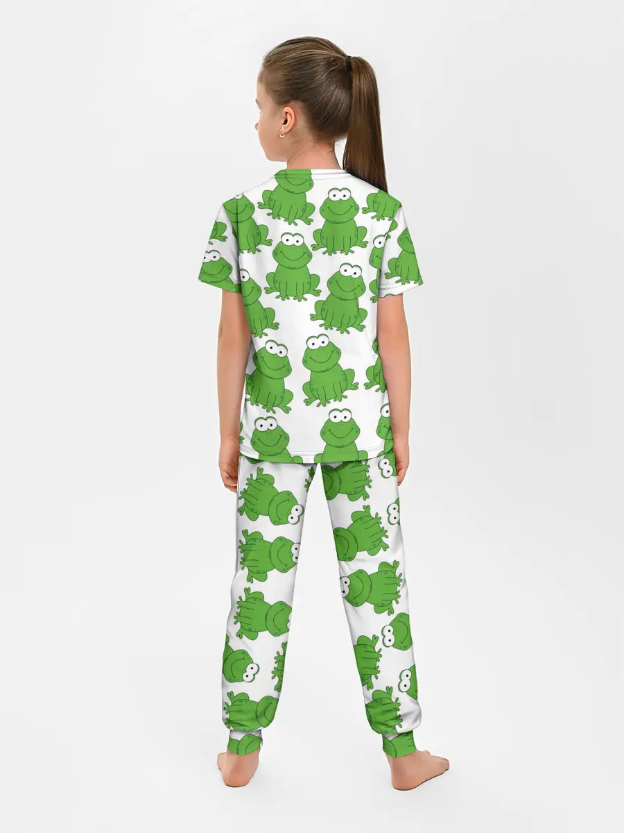 Детская пижама с брюками / Лягушки