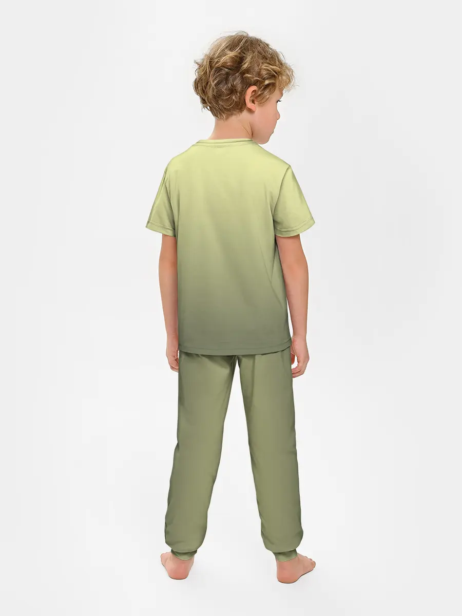Детская пижама с брюками / лесной волшебник акварель
