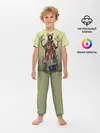 Детская пижама с брюками / лесной волшебник акварель